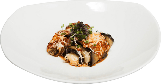 Rubans d'aubergines cuits au four