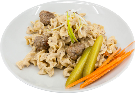 Mini boulettes de viande et champignons Stroganoff