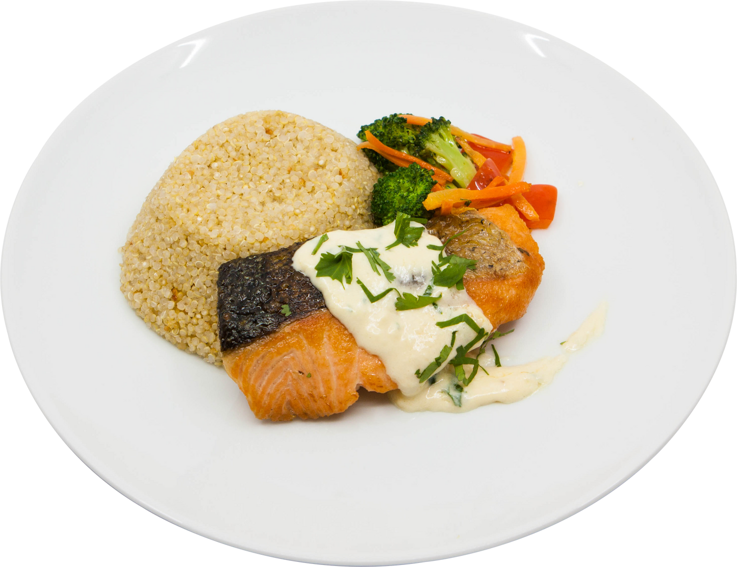 Salmon with Cilantro Lime Cream Sauce