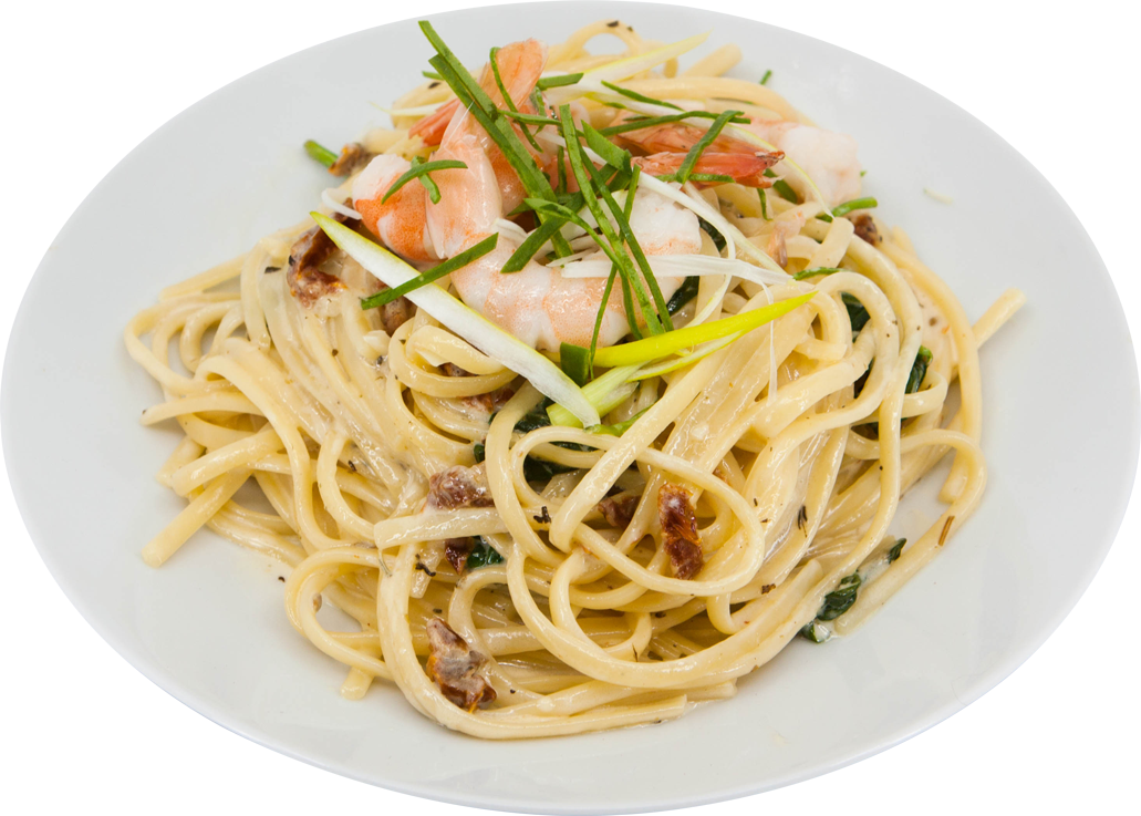 Fettuccine Alfredo aux crevettes toscanes