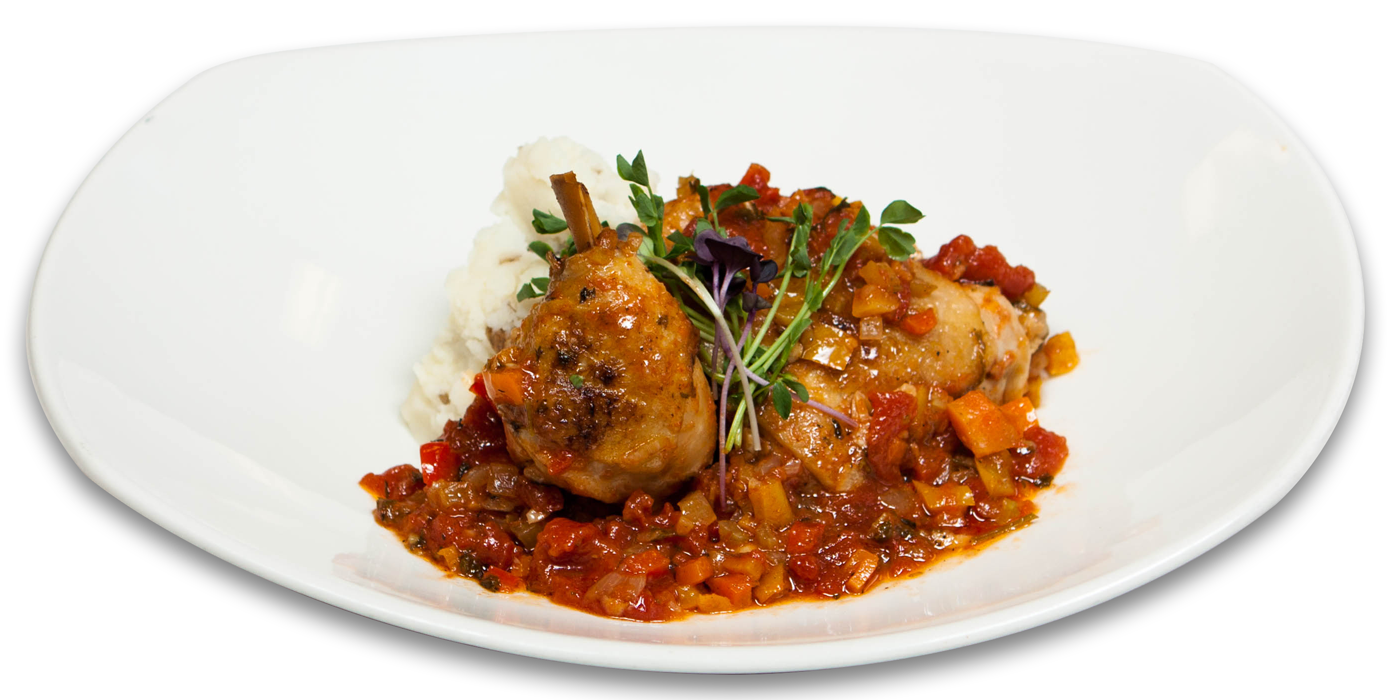 Chicken Cacciatore with mashed potatoes